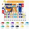 208 Pack Canvas Painting Kit for Adults Kids, 12 Color Acrylic Paint Set with 16 Canvas 8 Wood Easels 8x10 Size Brushes 8 Palettes, Sip and Paint Party Supplies Kit Canvas and Easel Set for Party